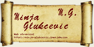 Minja Glukčević vizit kartica